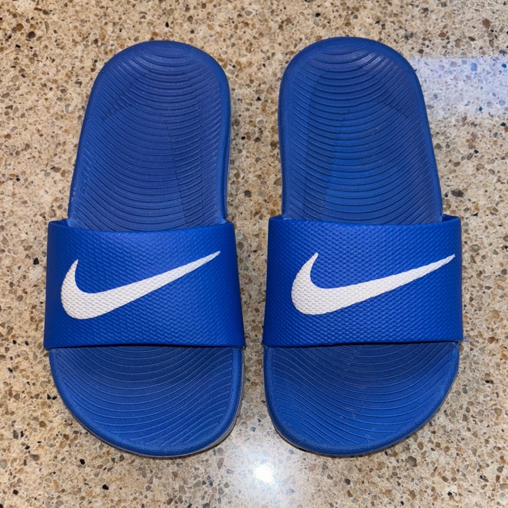 Boys Nike Royal Blue Slide Sandals size 11c